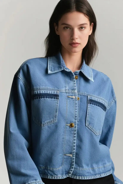 Chaqueta Vaquera Mujer Denim Azul Corte Recto Colección Setenil - CHICA del Sur