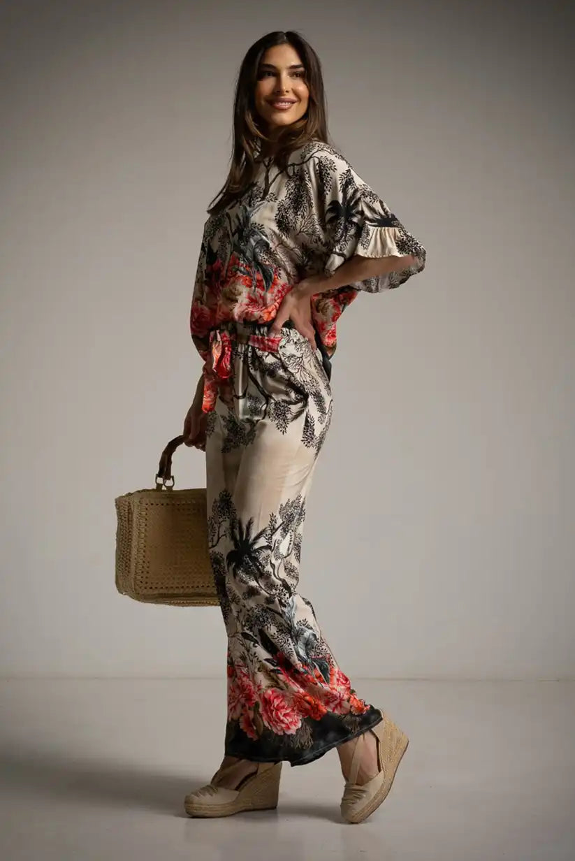 Conjunto dos piezas estampado exótico – Bonsái Primavera - CHICA del Sur