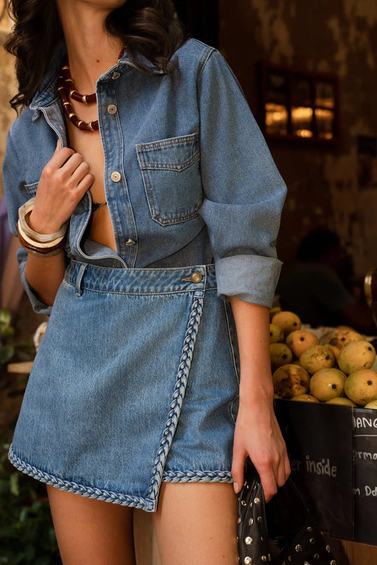 Falda pantalon denim Primavera Verano