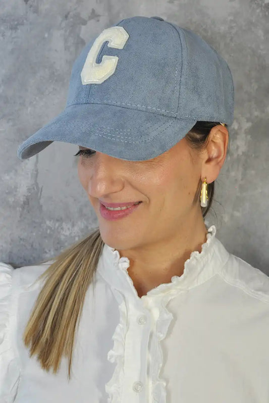 Gorra estilo clasico ante Azul celeste C bordada en blanca - CHICA del Sur