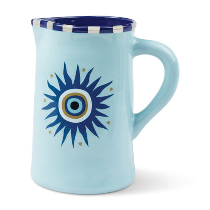 Jarra de ceramica colección A Dopo Ojo Turco Azul