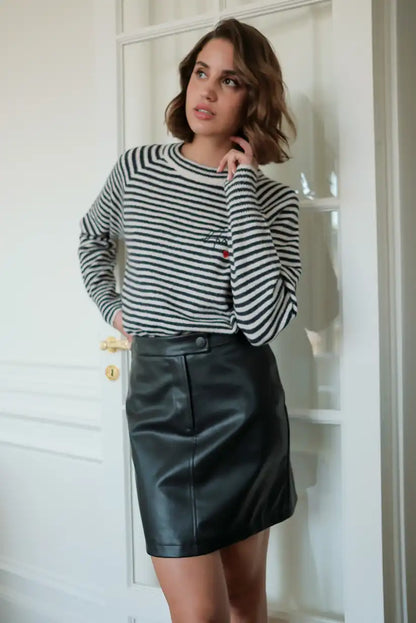 Jersey Marinero de Rayas Mujer con Bordado Corazón Amour - CHICA del Sur