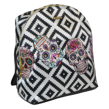 Mochila Pequeña de Mujer con Calaveras y Bolso de Hombro Mini Backpack | CHULA Tulum - CHULA Tulum