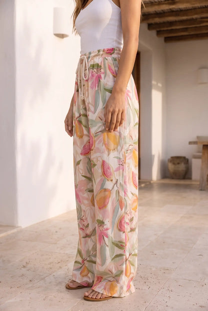 Pantalón Fluido Estampado Floral para Mujer