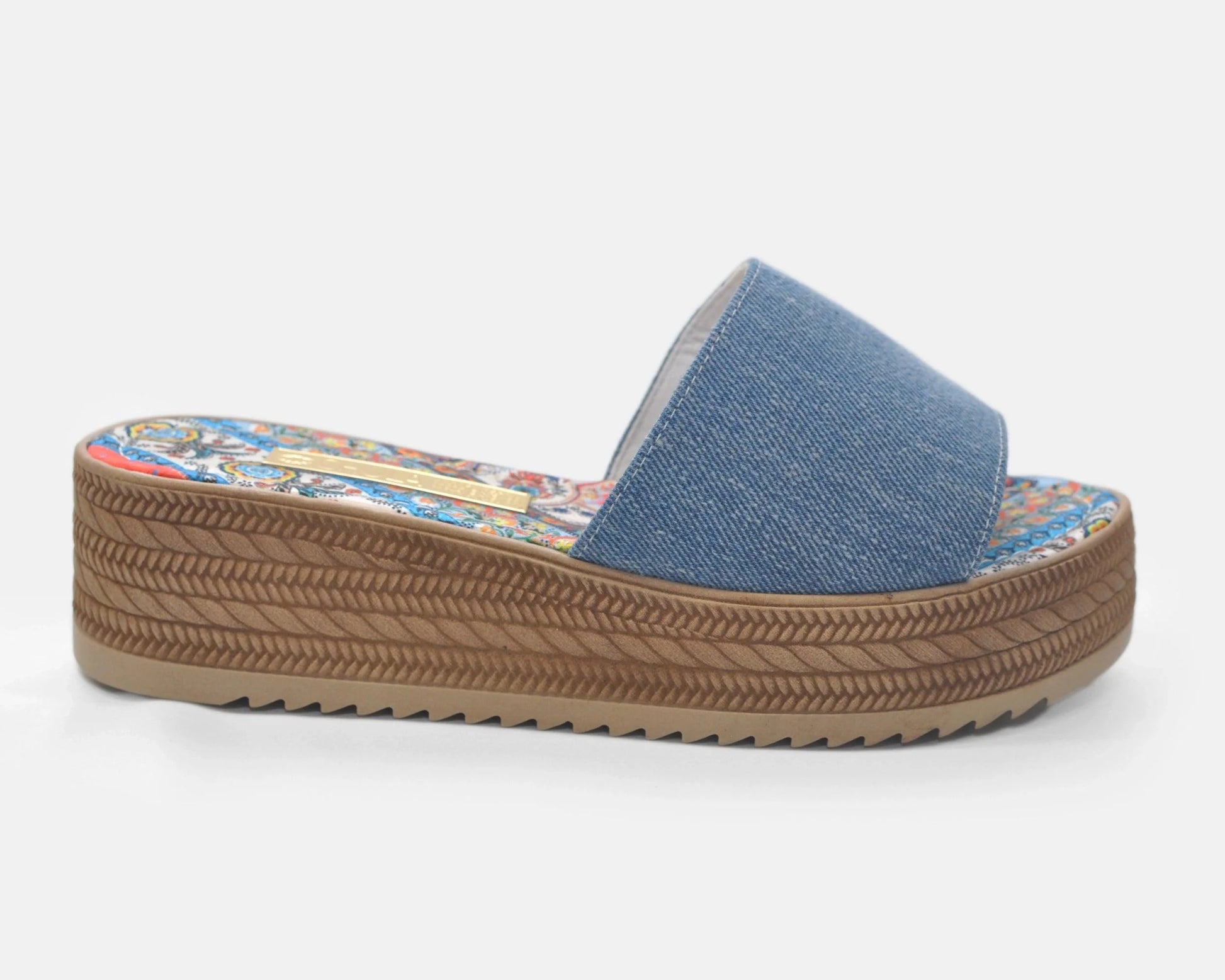 Sandalias con Plataforma Denim de Chula Tulum - CHULA Tulum