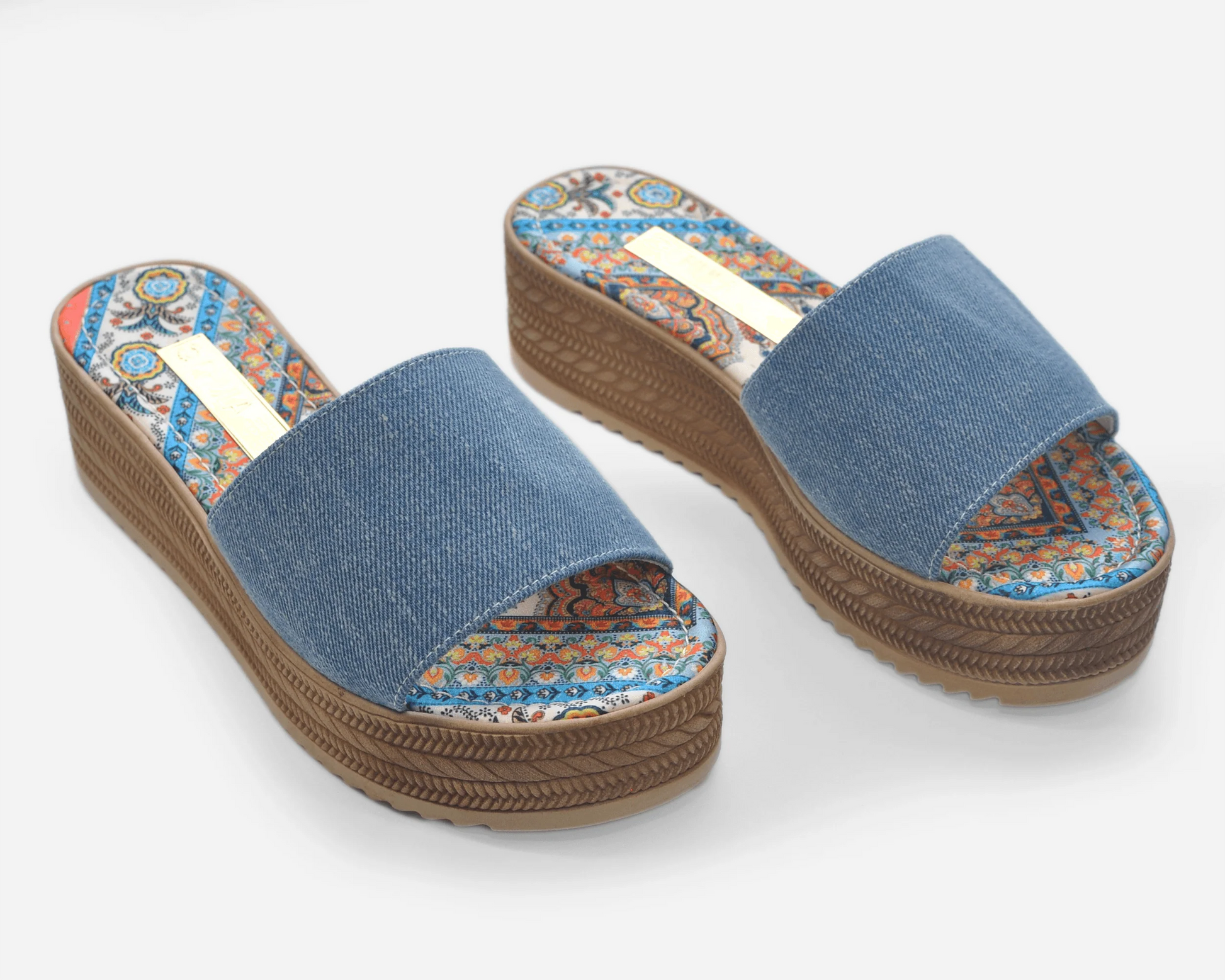 Sandalias con Plataforma Denim de Chula Tulum - CHULA Tulum