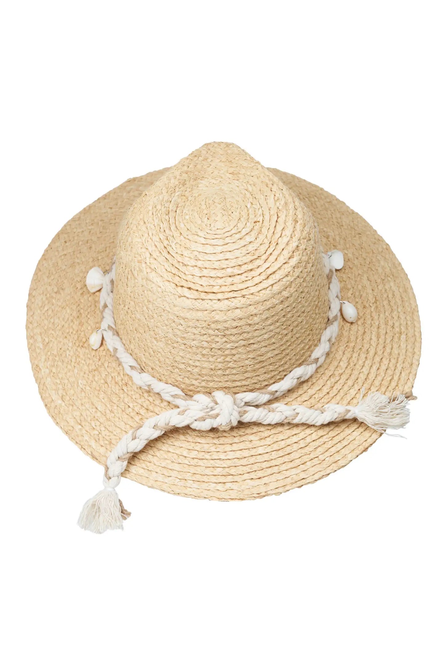 Sombrero de Rafia para Mujer con Conchas | Sombrero de Verano
