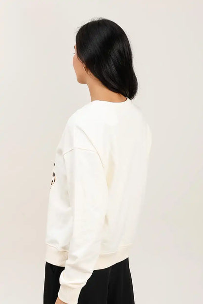 Sudadera Blanca Mujer Tacones Precious Steps Casual Glamour Chic - CHICA del Sur