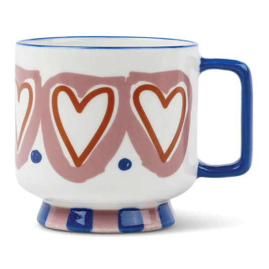 Taza de ceramica A Dopo Paddywax Corazones