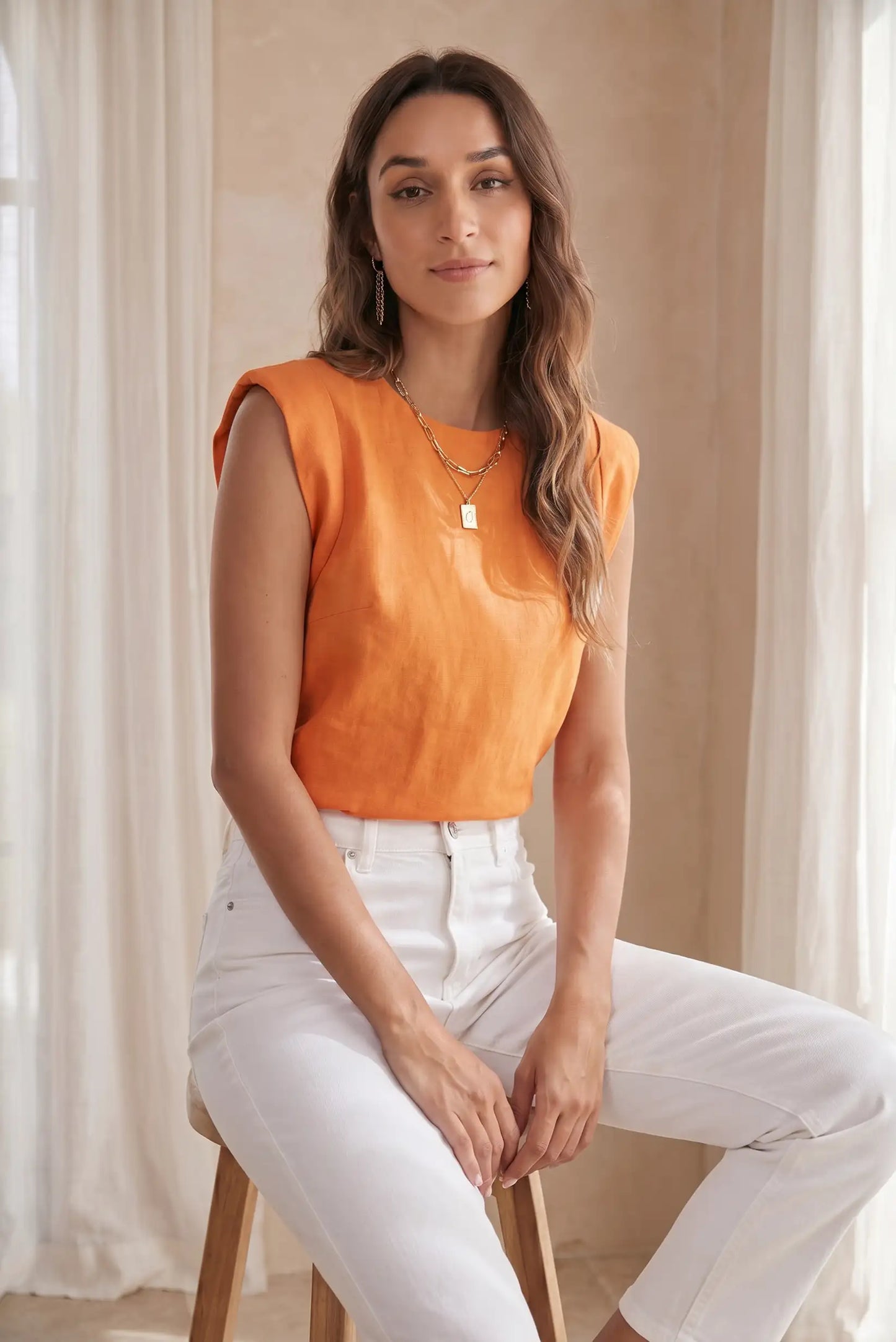 Camiseta mujer con hombreras Primavera