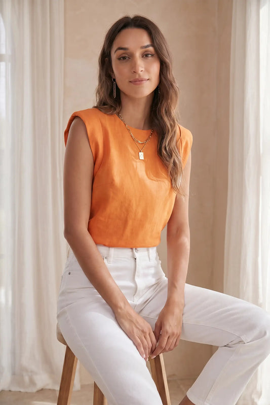 Camiseta mujer con hombreras Primavera