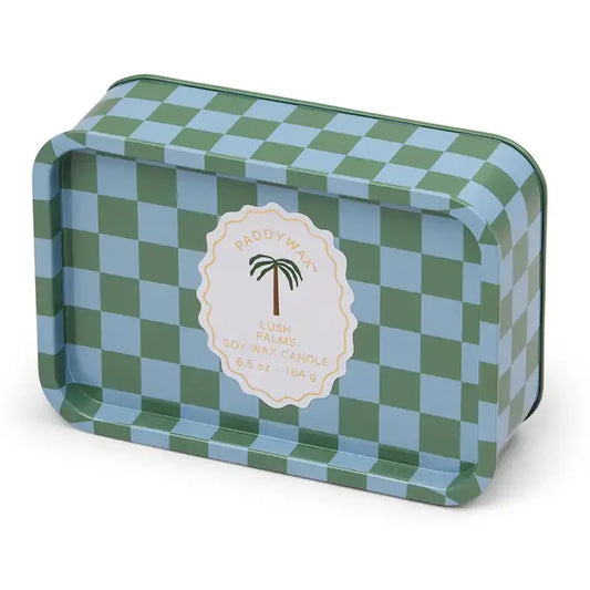 Vela en Lata Paddywax A Dopo Lush Palms 184 g | Aroma coco en Lata Retro - CHICA del Sur