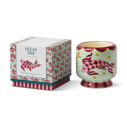 Paddywax A Dopo Vela de cerámica con Pez Koi de 226 g - Sal marina y salvia