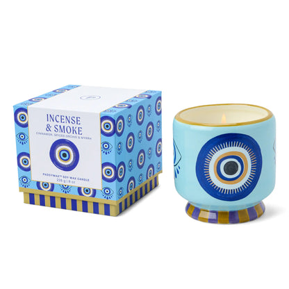 Vela A Dopo Paddywax ceramica Ojo azul Incense & Smoke - CHICA del Sur