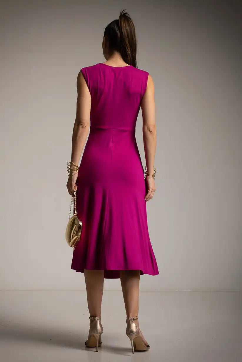 Vestido buganvilla drapeado mujer | Elegante y cómodo - CHICA del Sur