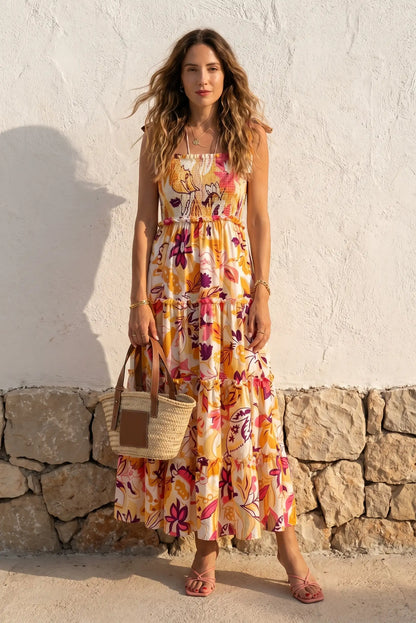 Vestido Largo Estampado Floral para Mujer