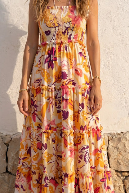 Vestido Largo Estampado Floral para Mujer